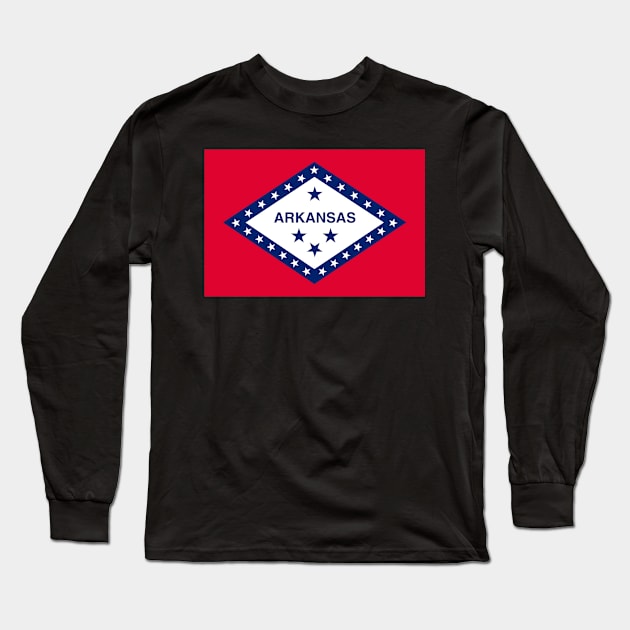 Arkansas Flag Long Sleeve T-Shirt by taoistviking